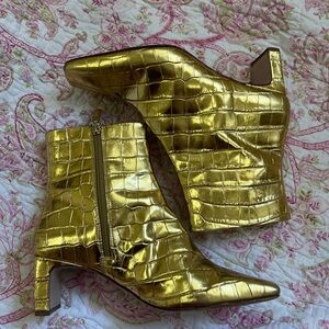 Schutz Gold Booties